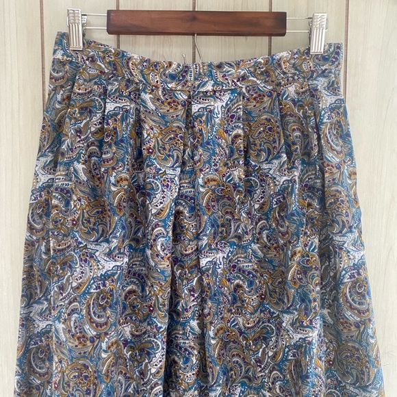 vintage Ship’N shore 14 paisley print midi skirt flowy summer blue king - Picture 13 of 13